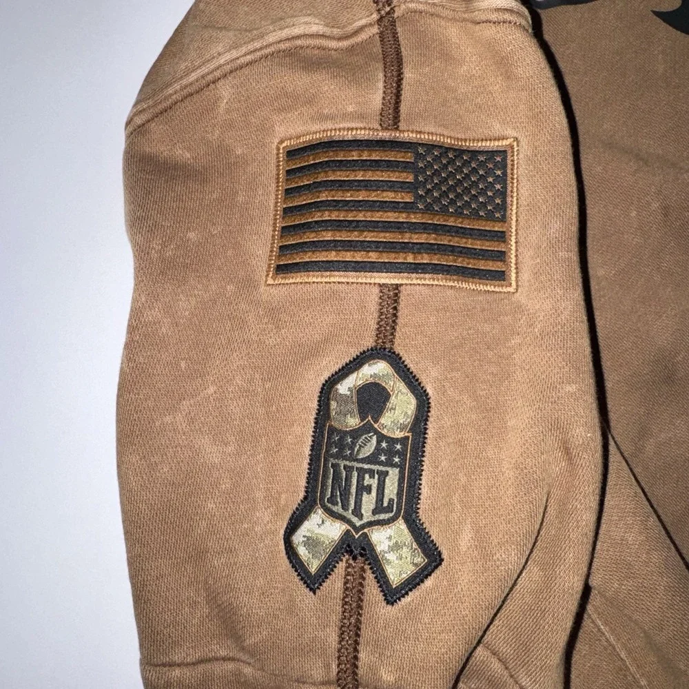 Men's Large Nike Tennessee Titans Support Our Troops Pullover Hoodie Brown NFL‎